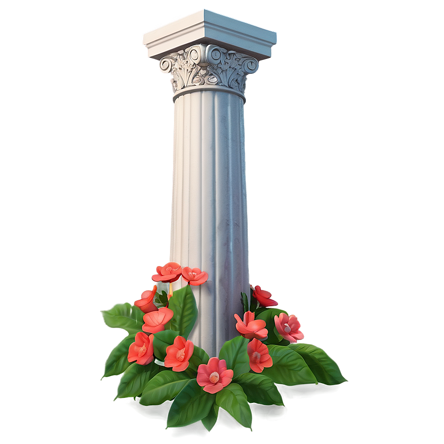Floral Pillar Png Pcl50