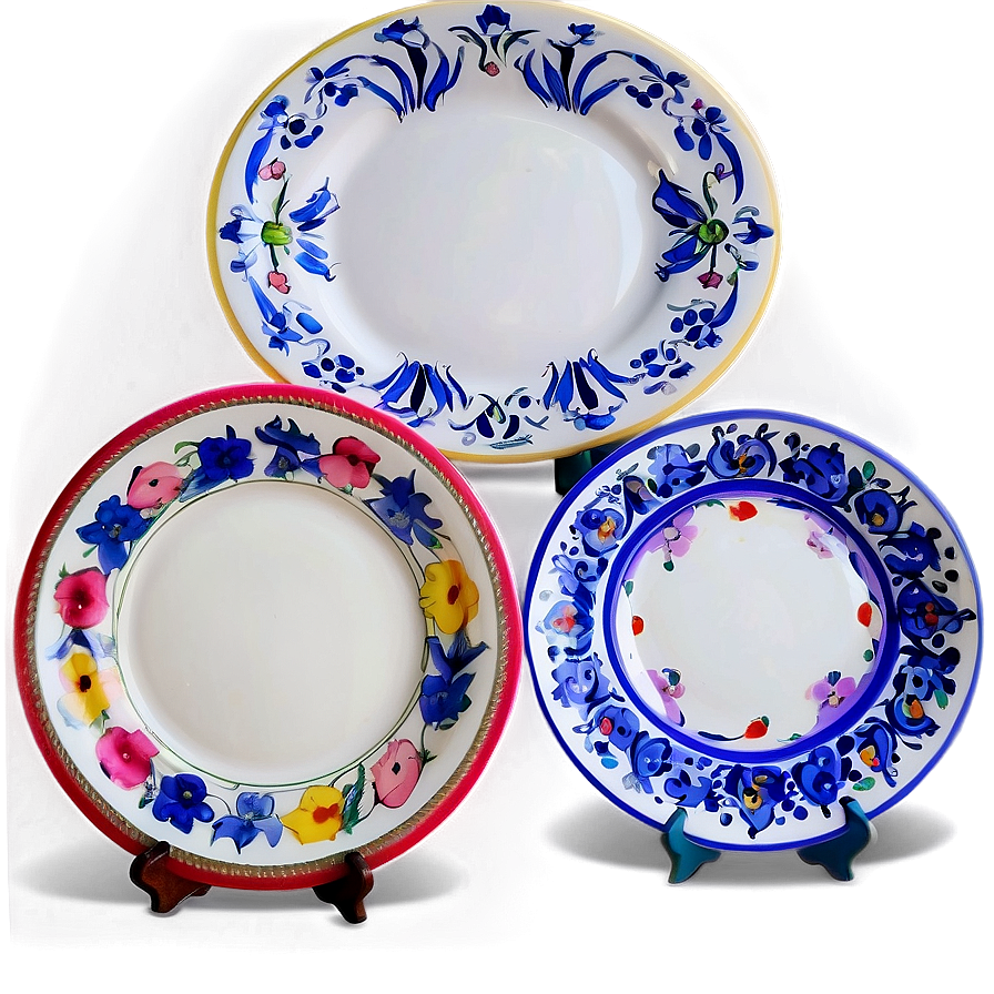 Floral Plates Design Png 06212024