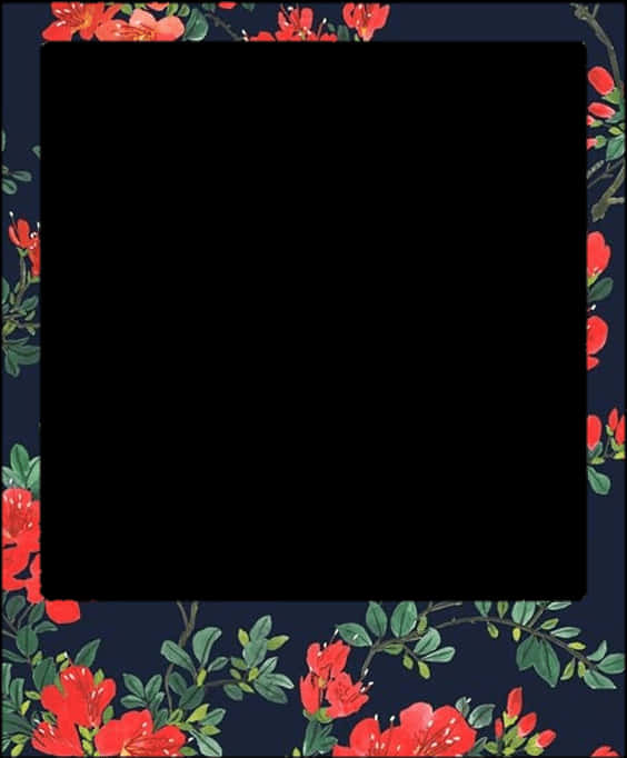 Floral Polaroid Frame Design