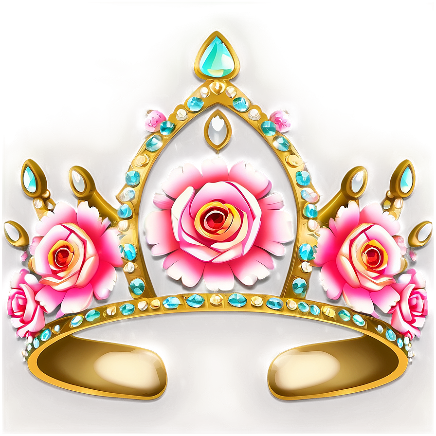 Floral Princess Crown Design Png Kar