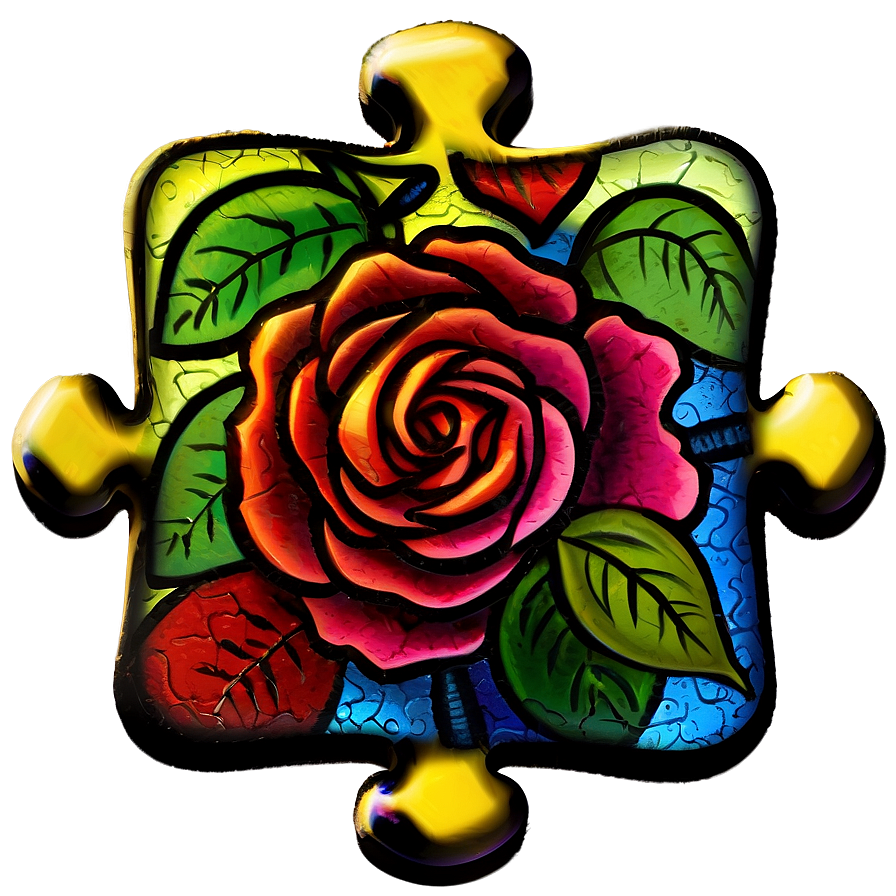 Floral Puzzle Pieces Png 06132024