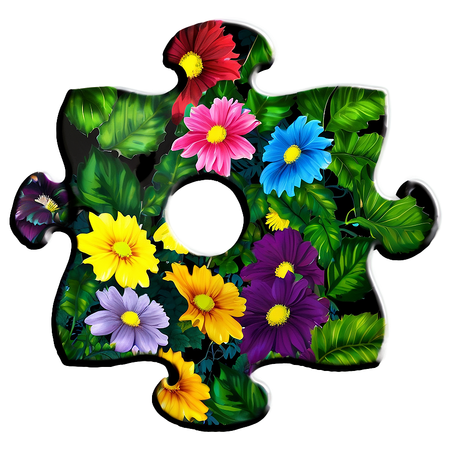 Floral Puzzle Pieces Png 88