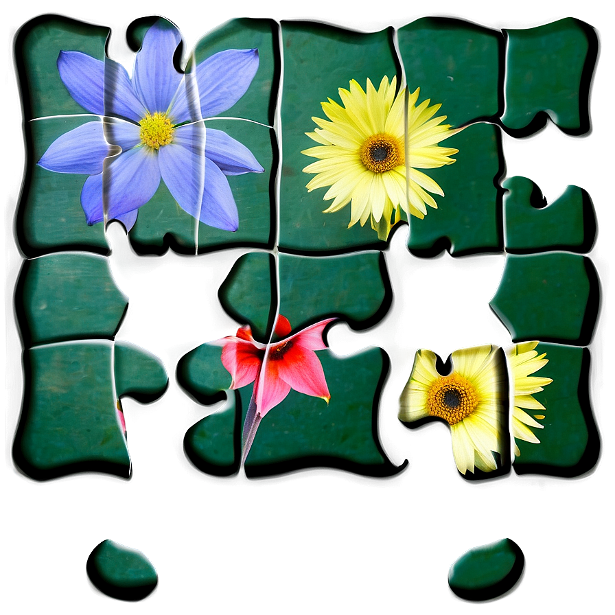 Floral Puzzle Pieces Png Cpa