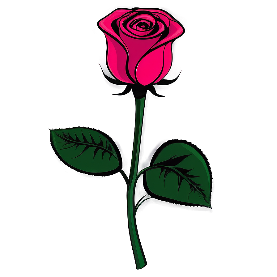 Floral Rose Vector Illustration Png 84