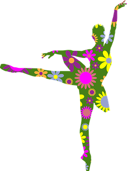 Floral Silhouette Dancer