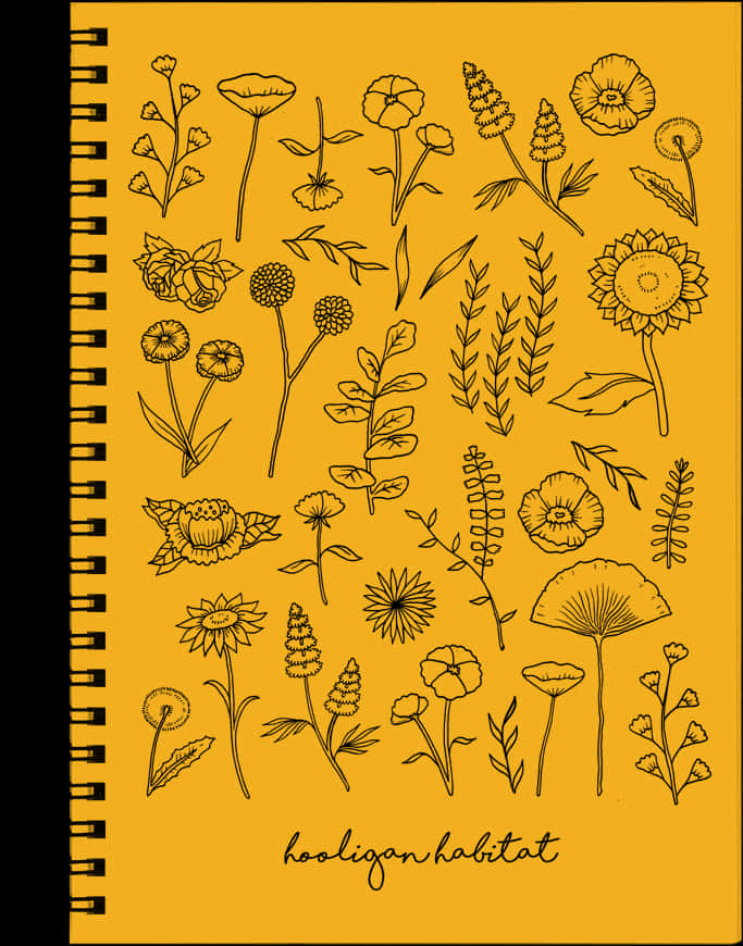 Floral Sketch Cover Notebook