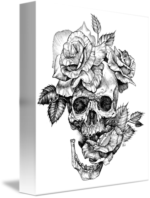 Floral Skull Artwork