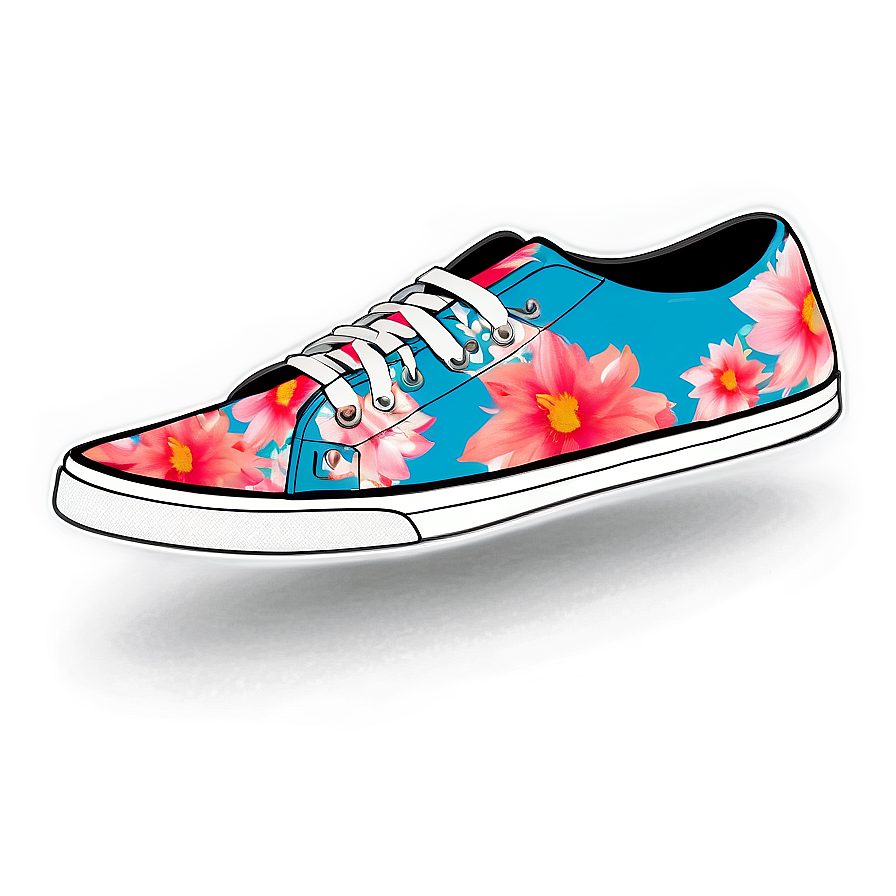 Floral Sneakers Png 05242024