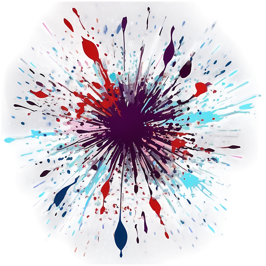 Floral Splatter Design Png 81