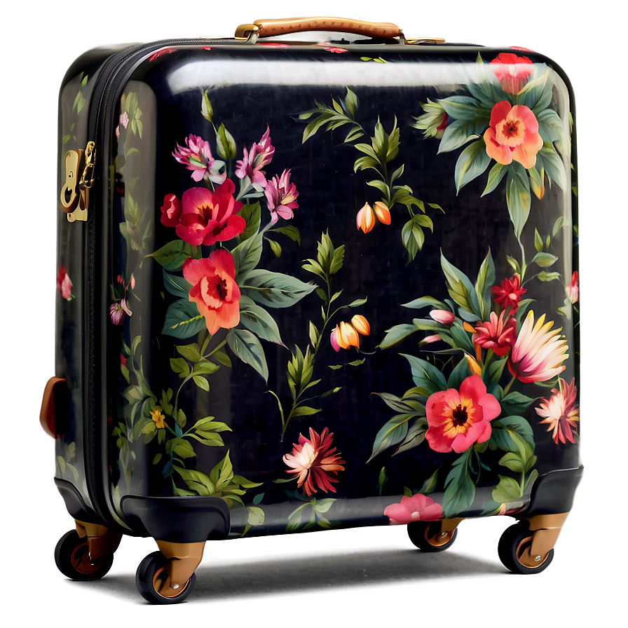 Floral Suitcase Png 75