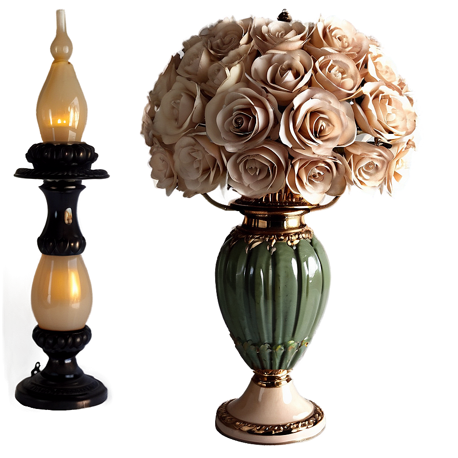 Floral Table Lamp Png Hpp