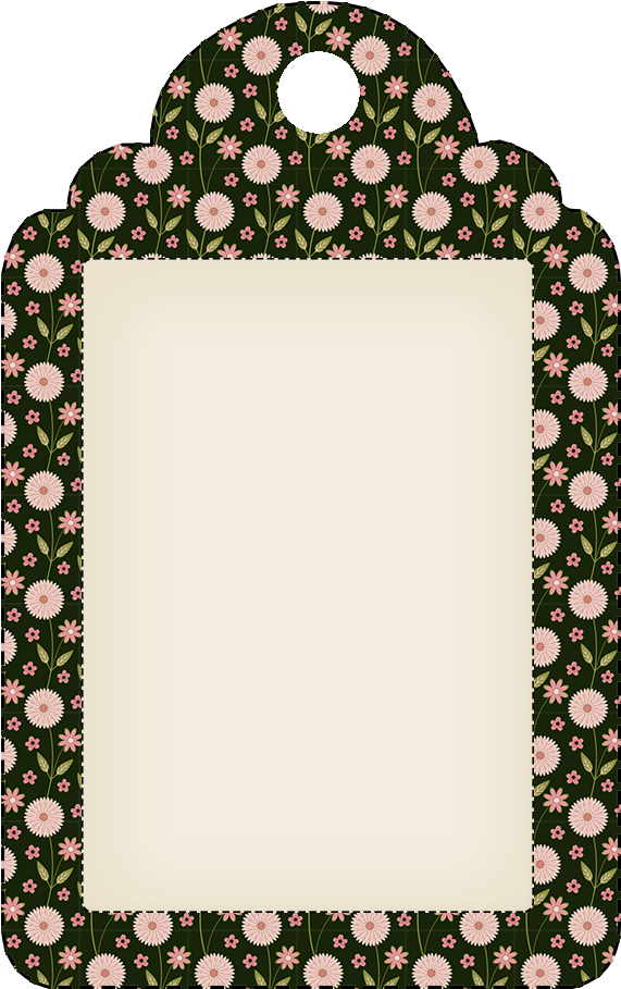 Floral Tag Template Design