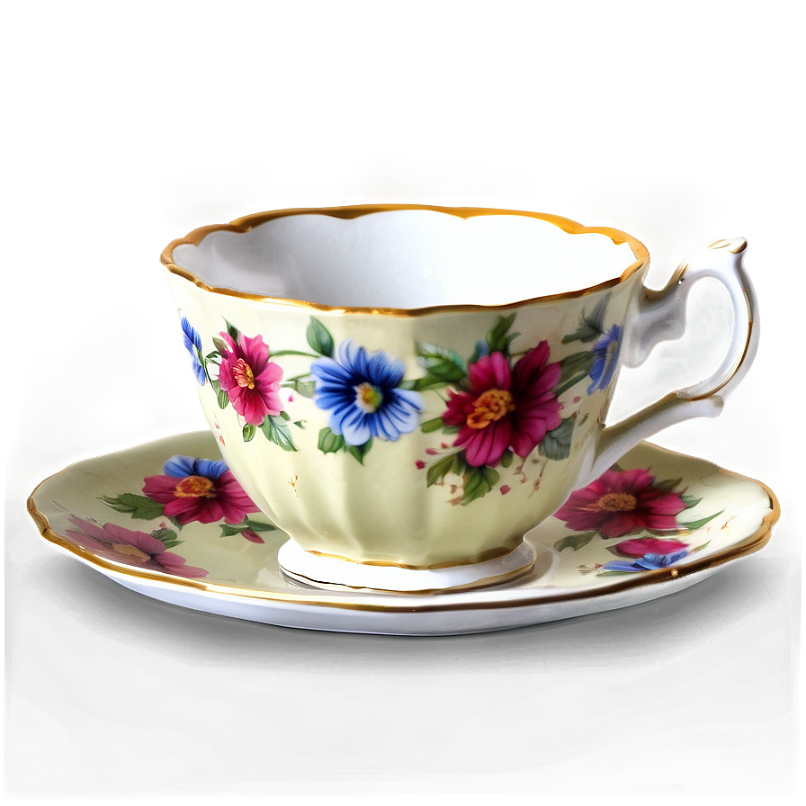 Floral Tea Cup Png 05242024