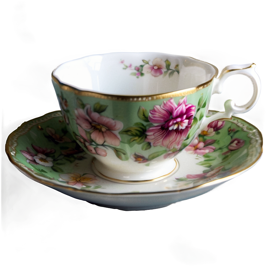 Floral Tea Cup Png Ltq