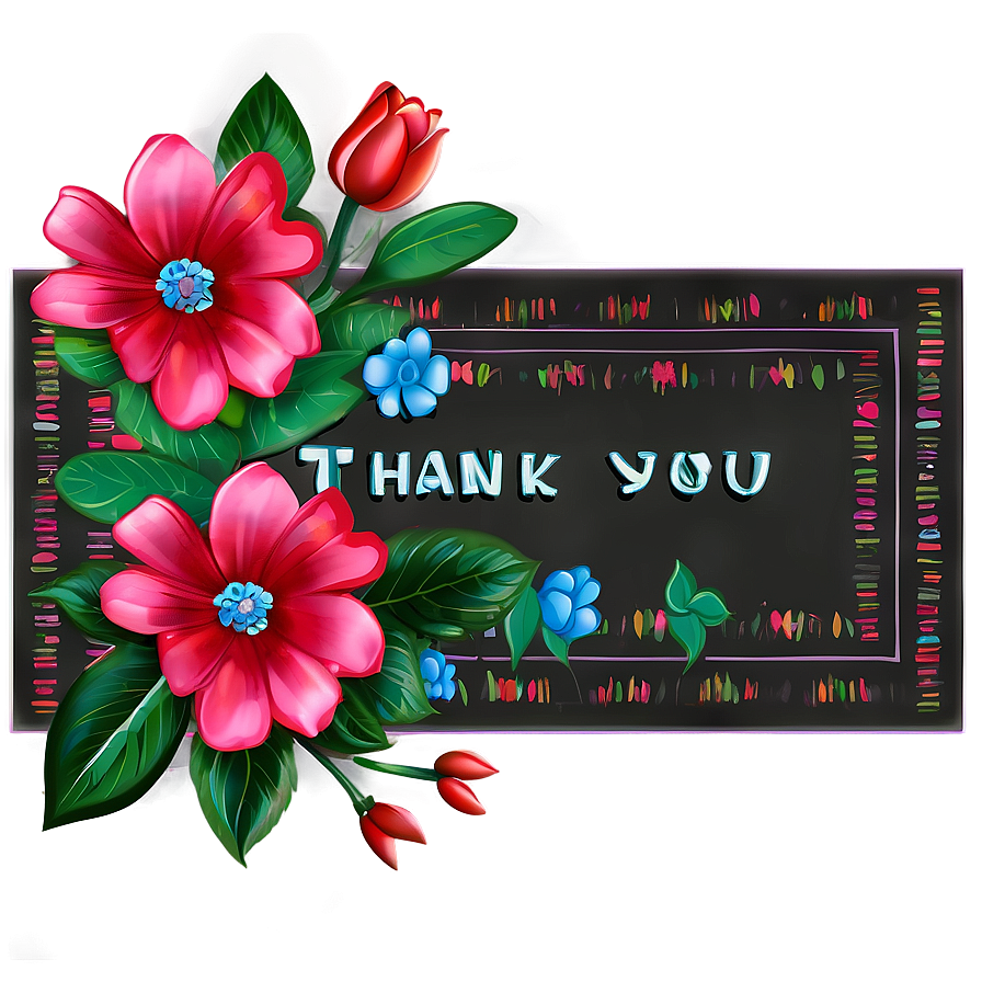 Floral Thank You Card Png 72