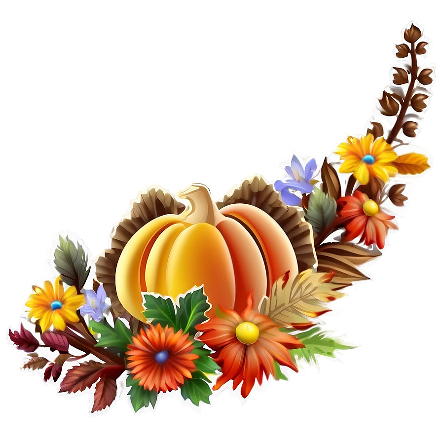 Floral Thanksgiving Border Png 63