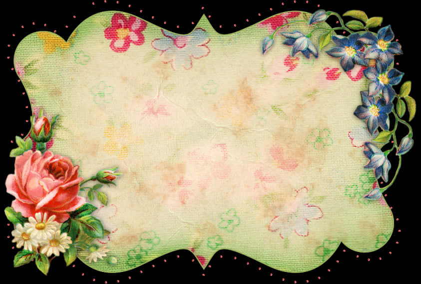 Floral Vintage Frame Design