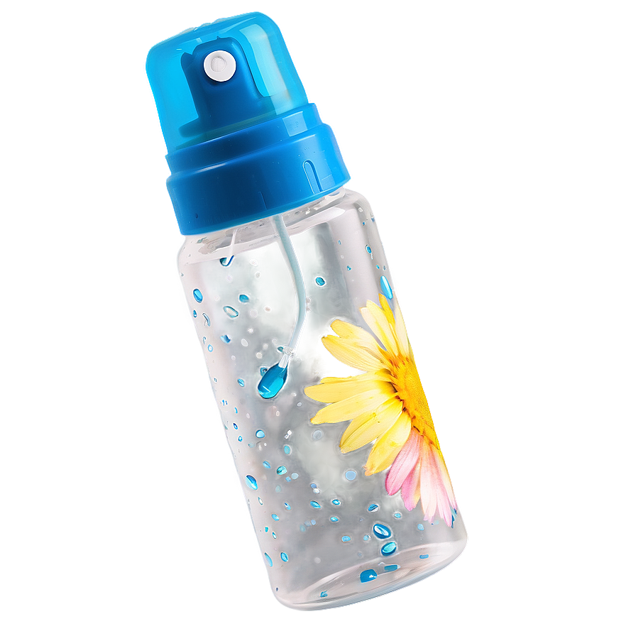 Floral Water Spray Bottle Png Sfg10