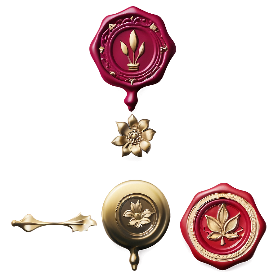 Floral Wax Seal Png 5