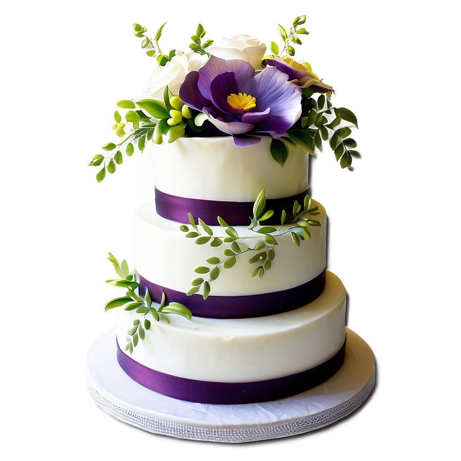 Floral Wedding Cake Png 41