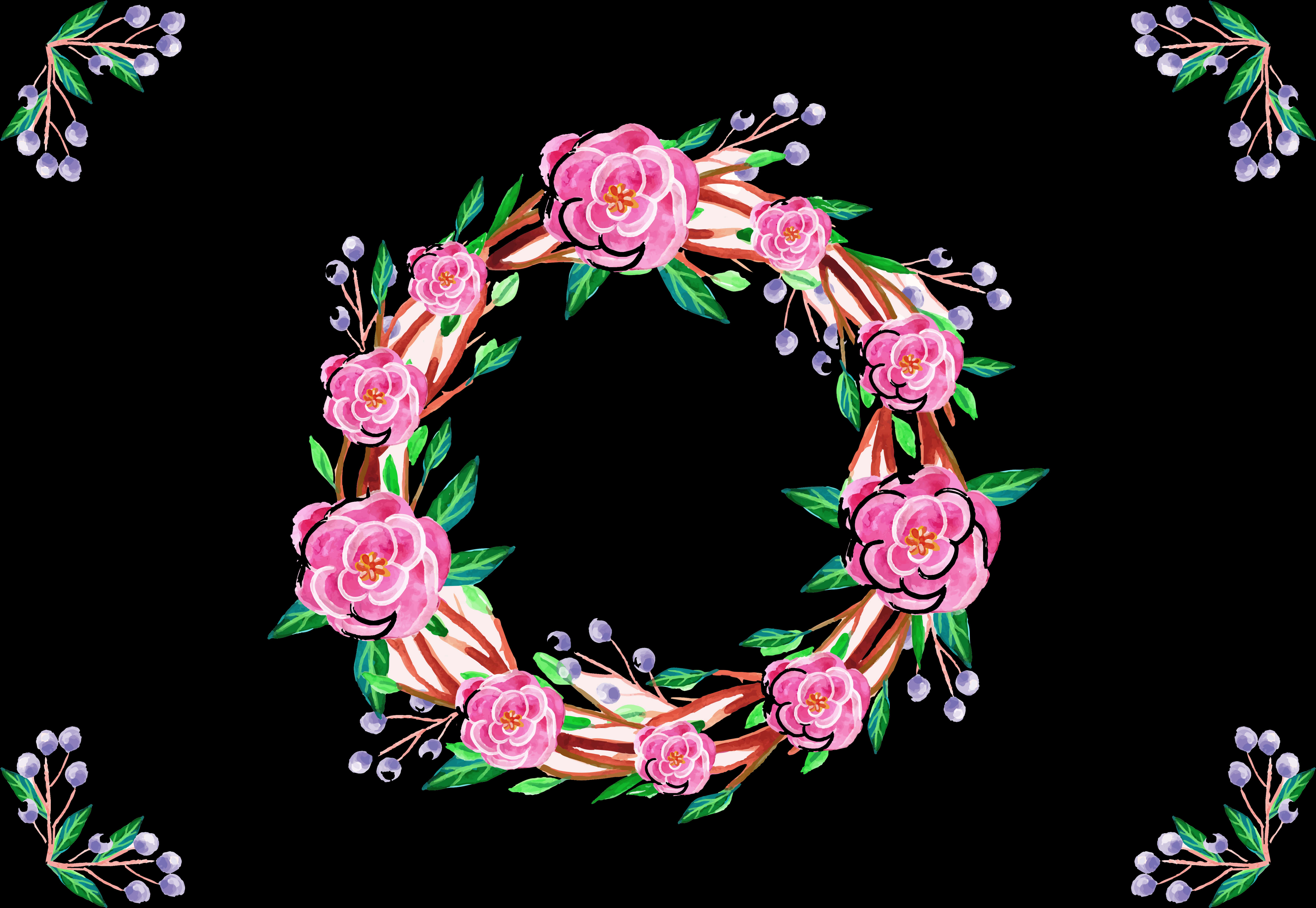 Floral_ Wreath_ Border_ Design