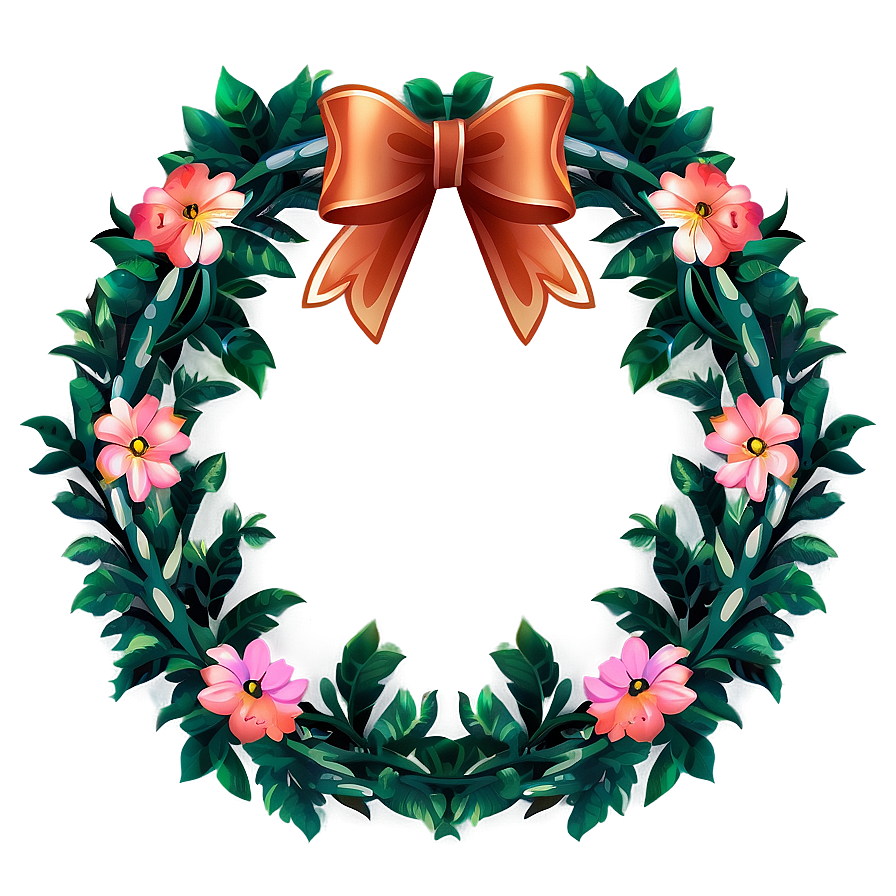 Floral Wreath Design Png 05242024