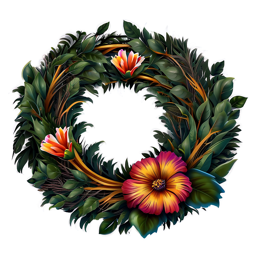 Floral Wreath Design Png Krb28