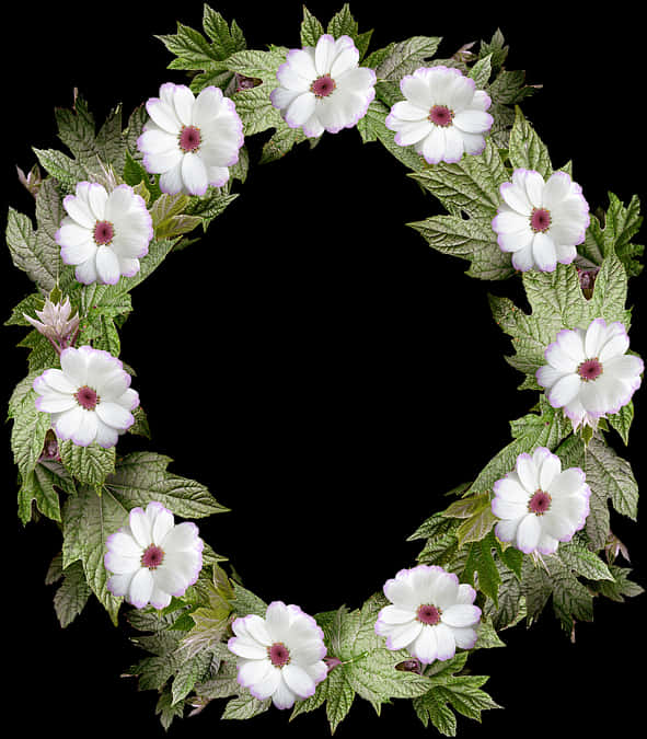 Floral Wreath Frame Design