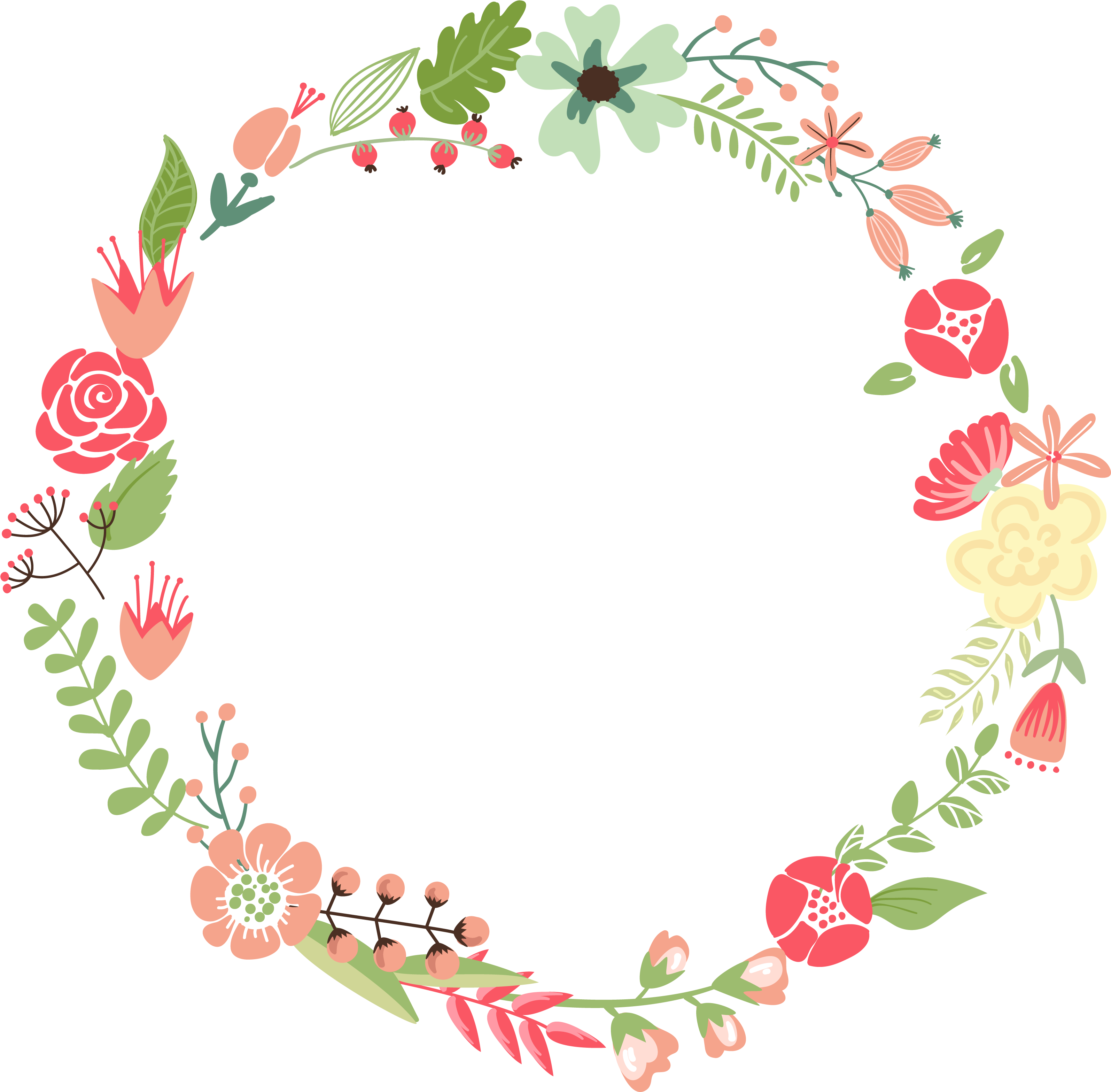 Floral Wreath Illustration