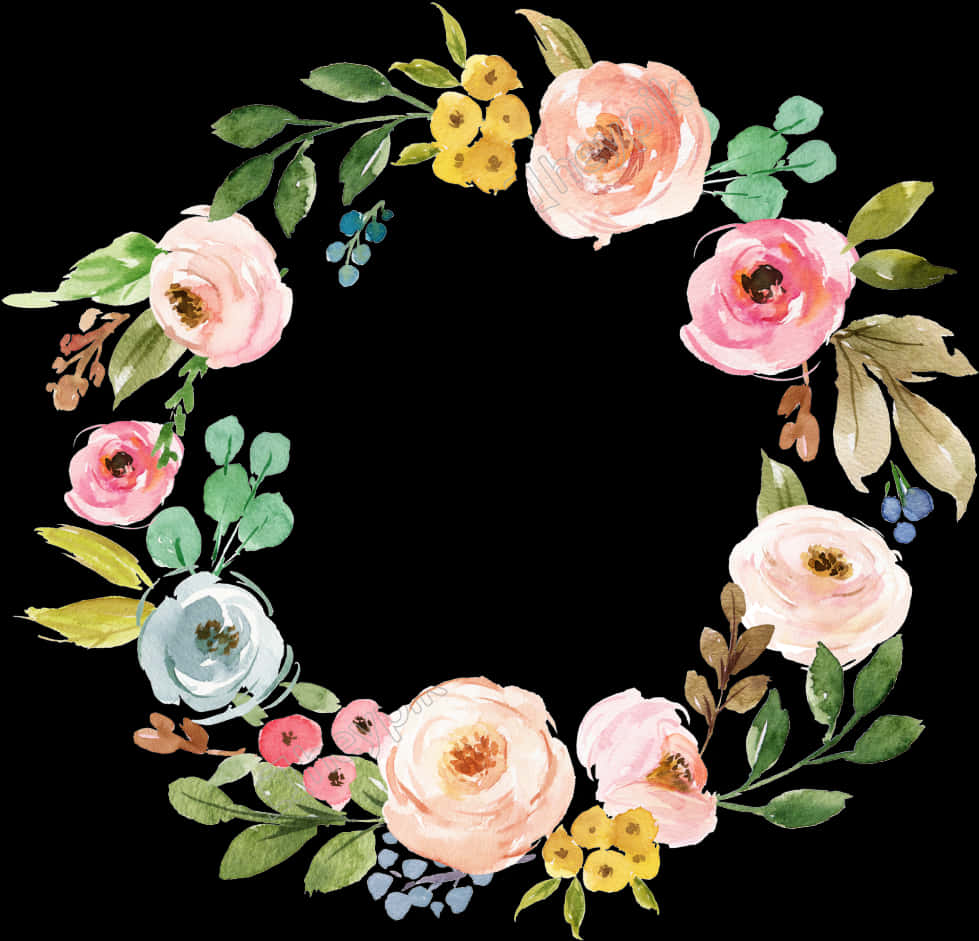 Floral_ Wreath_ Watercolor_ Illustration