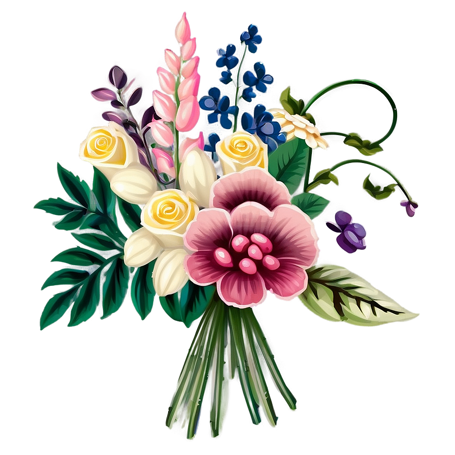 Flores Vintage Bouquet Png 67