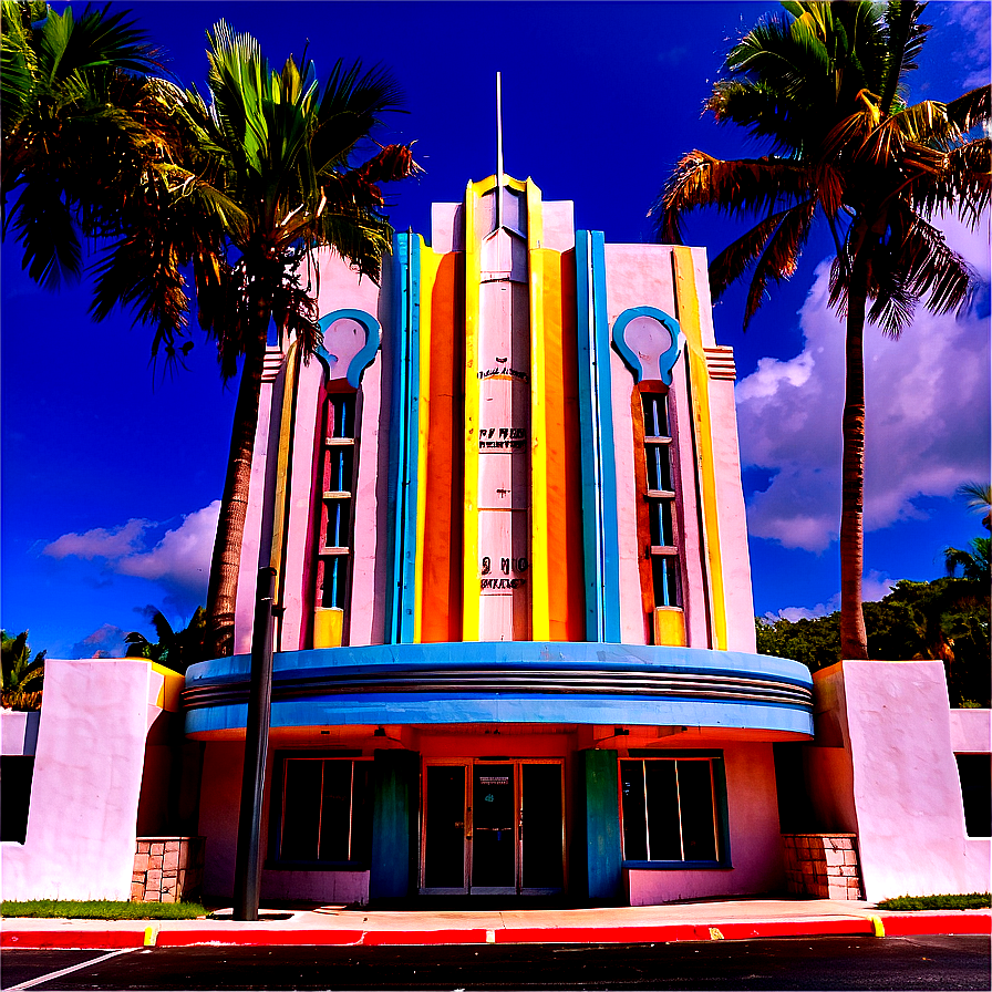 Florida Art Deco Architecture Png Cnj