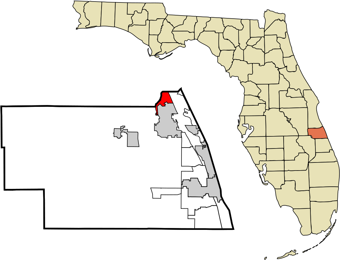 Florida Counties Escambia Highlighted