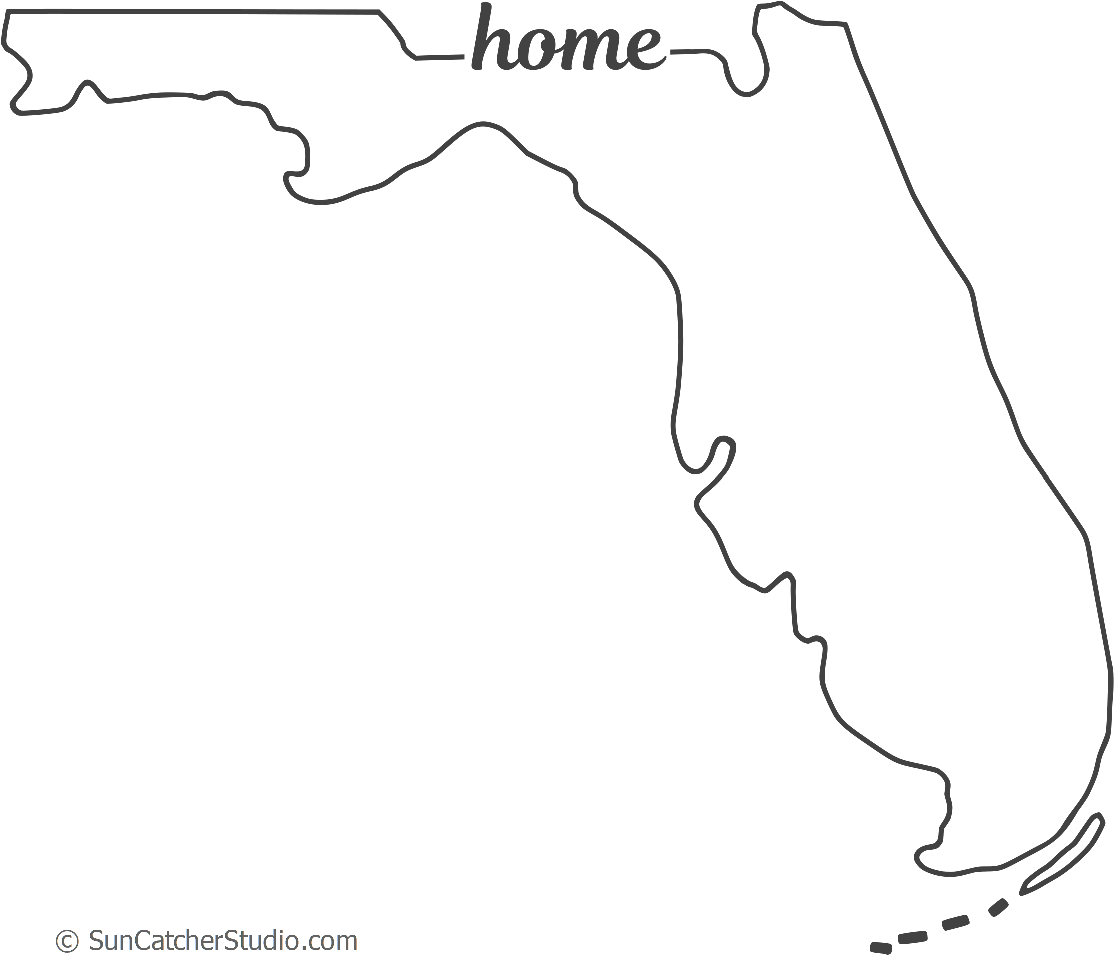 Florida Home Outline Graphic