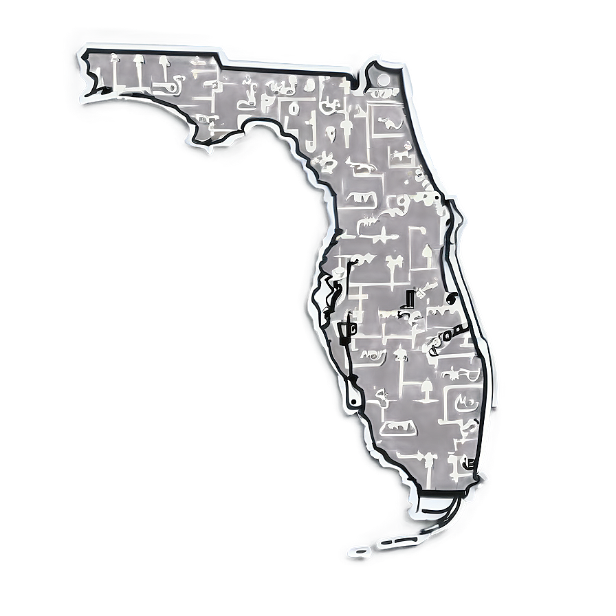 Florida Outline For Educational Use Png Nbk16