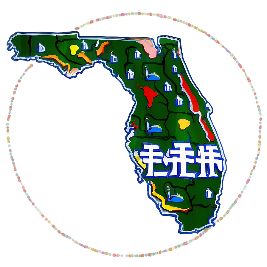 Florida Outline In Circle Png Jbh