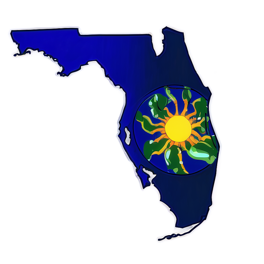 Florida Outline In Circle Png Rwg