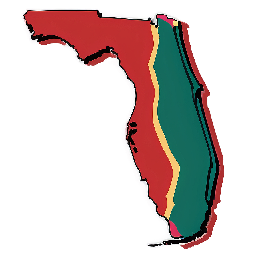 Florida Outline Vector Style Png Cik88