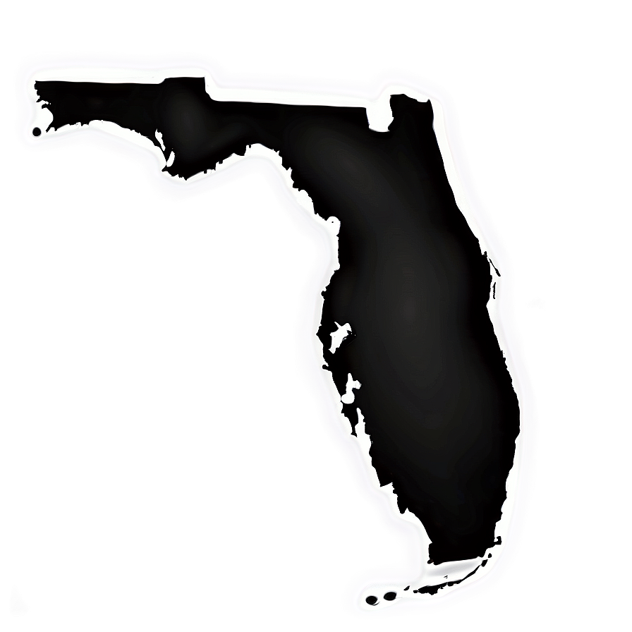 Florida Outline With Capital Mark Png 10