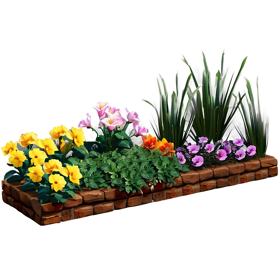 Flower Bed Layout Png Xld