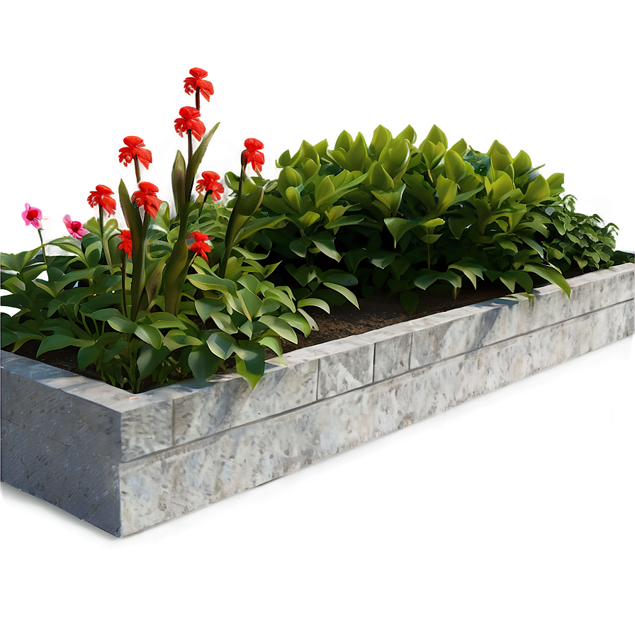 Flower Bed Plants Png Hay