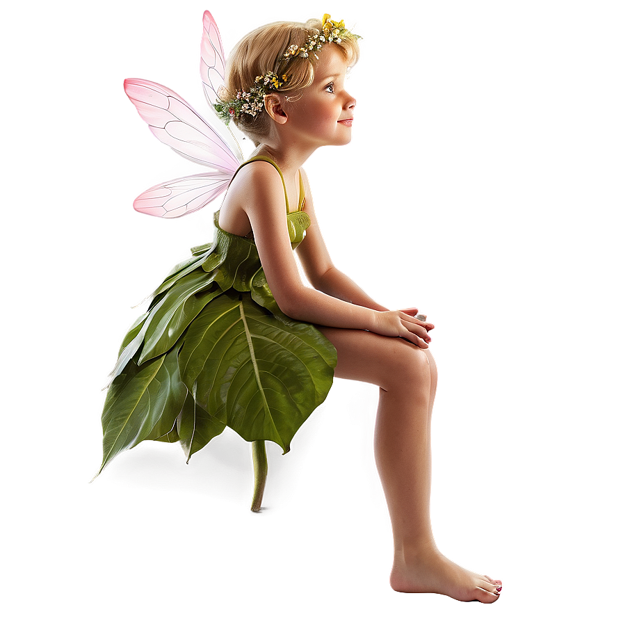 Flower Fairy Sitting Png 05062024