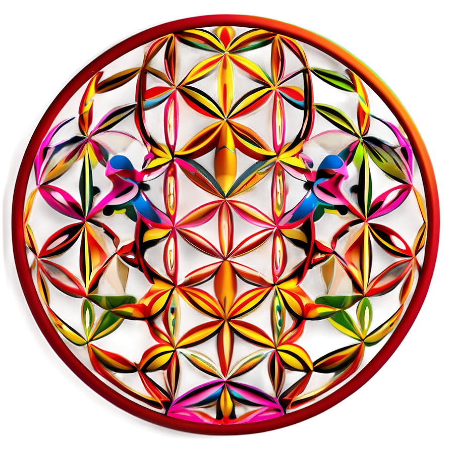 Flower Of Life Geometric Outline Png Wqk97