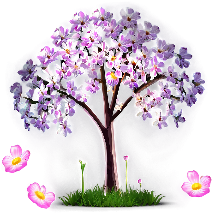 Flower Tree In Meadow Png 63