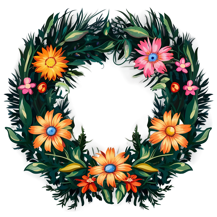 Flower Wreath Clipart Png Alu