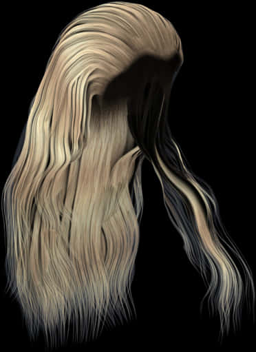 Flowing Blonde Hair Artwork