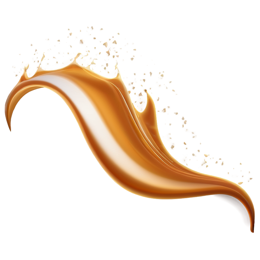 Flowing Caramel Wave Png 93