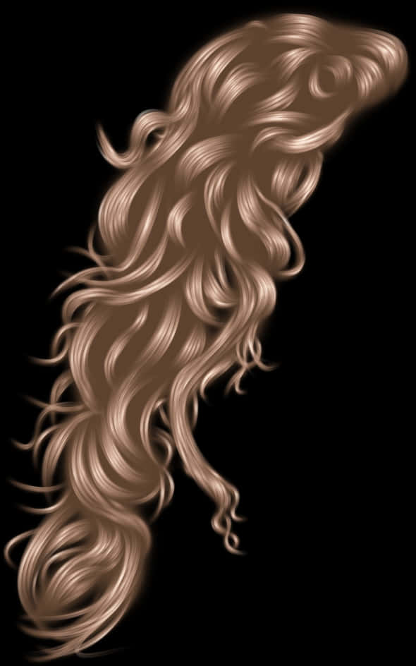 Flowing Hair Digital Art