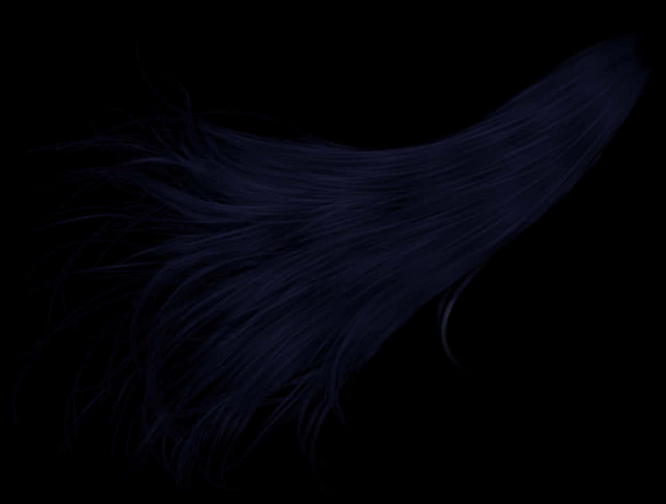 Flowing Long Black Hairon Dark Background