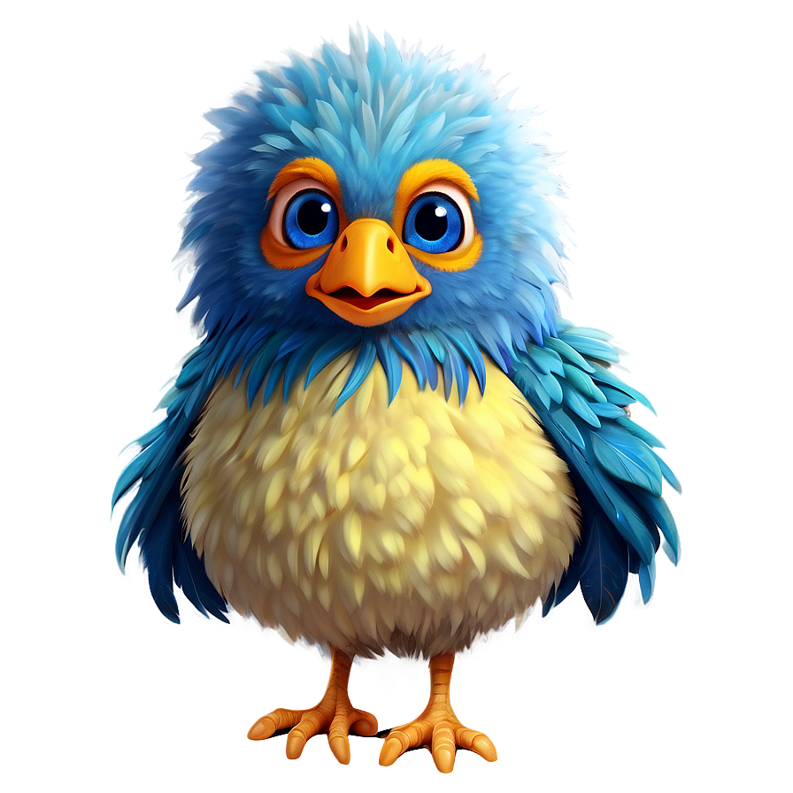 Fluffy Cartoon Bird Png Sjs64